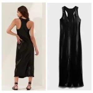 Banana Republic Satin Racerback Maxi Dress